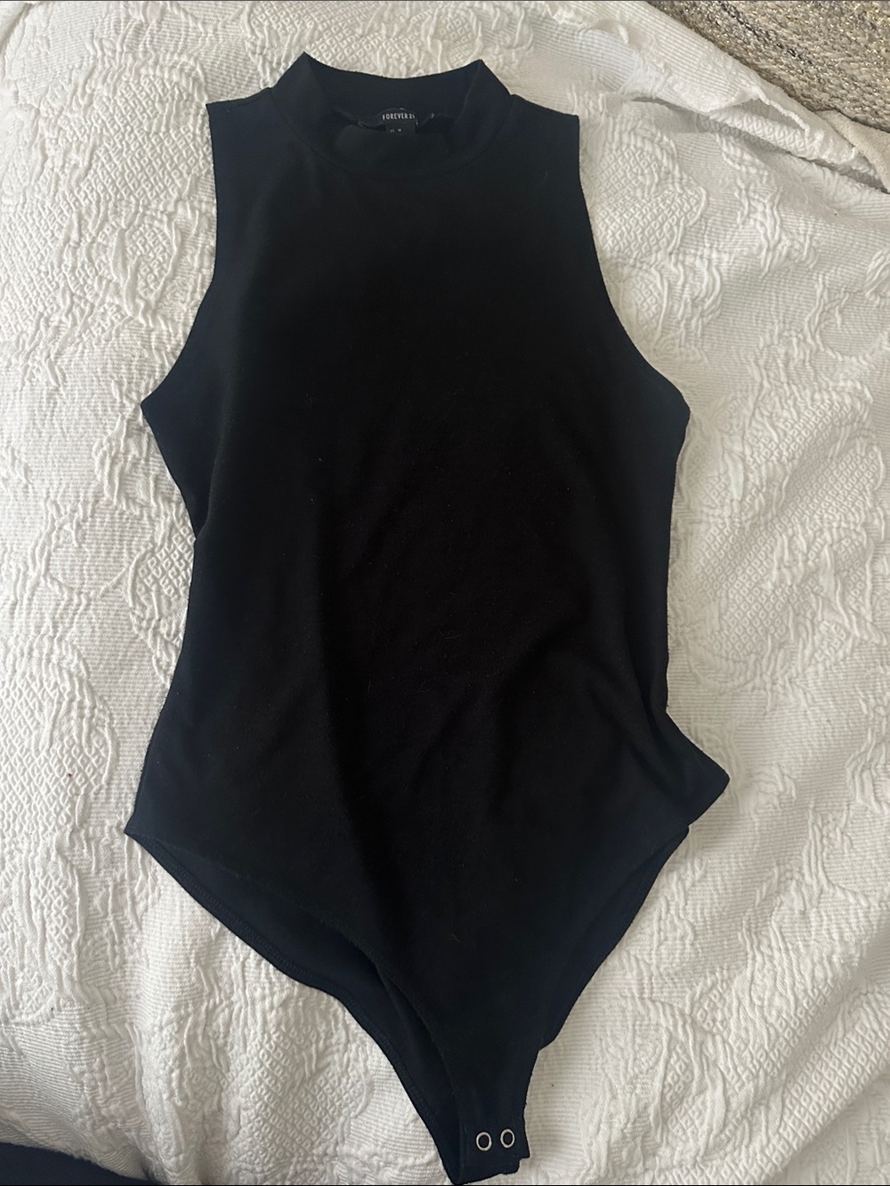 Sleeveless Black Basic Bodysuit